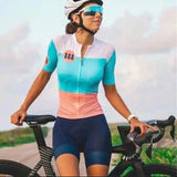 Women's Zippered Cycling Jersey & Shorts Set-9style-9