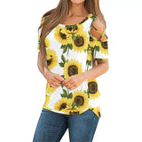 LOVEMI - Lovemi - Summer Round Neck Short Sleeve Off-the-shoulder