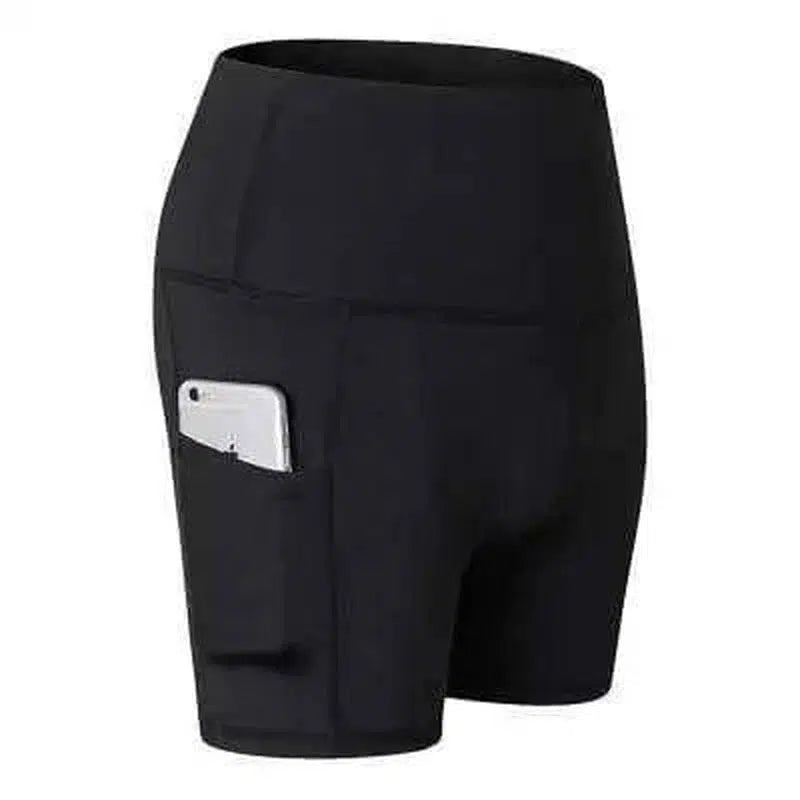 Three-point yoga shorts-Black-5