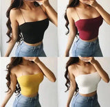 Women's Spaghetti Strap Crop Tops-1