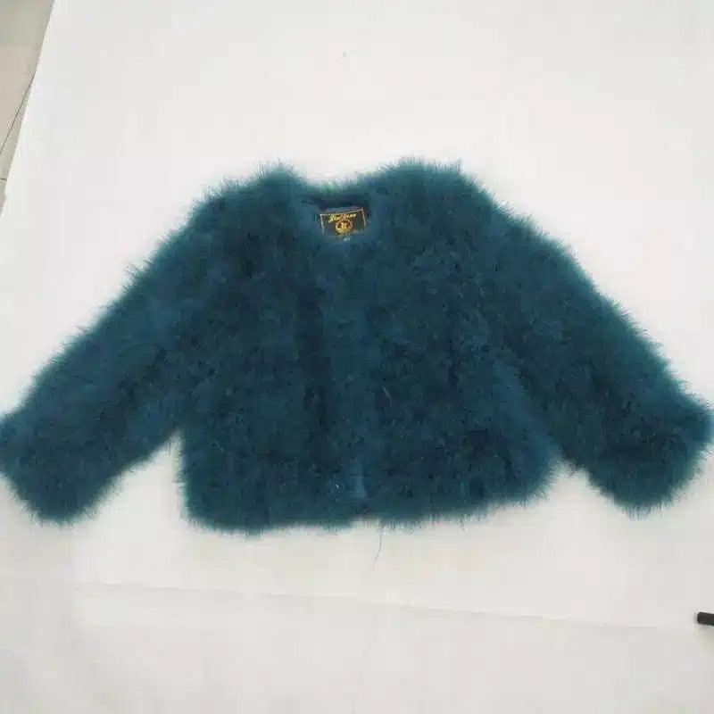 Turkey coat short-Peacock blue-15