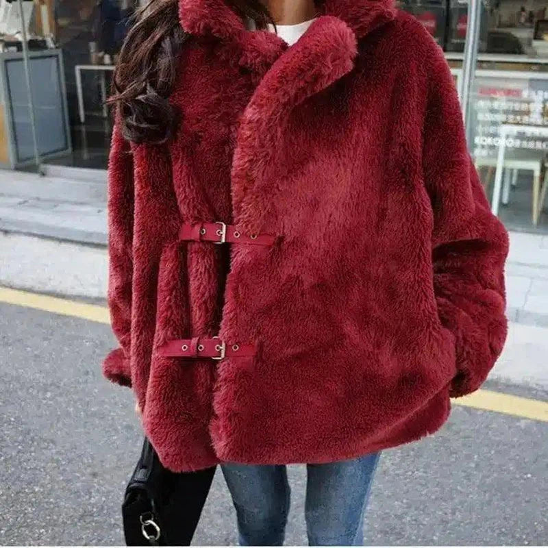 LOVEMI - Lovemi - Winter Korean Female Fur Coat Short Soft Imitation