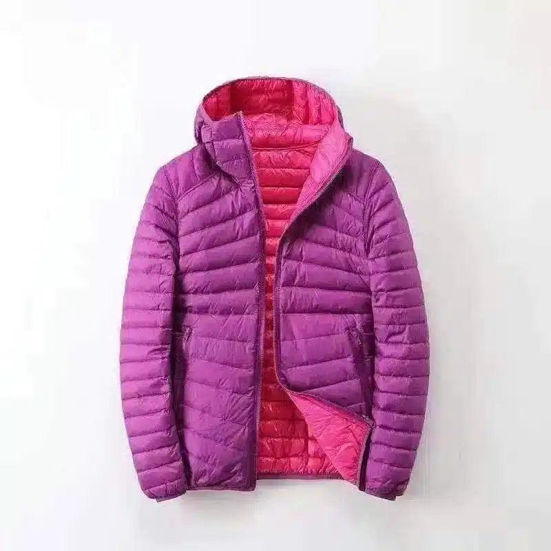 Lightweight Insulated Zip-Up Jacket-Pink-1