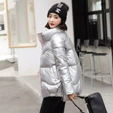 LOVEMI - Lovemi - Women's short shiny down padded jacket