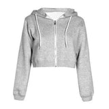 Zip-Up Hooded Sweatshirt for Casual Wear-Grey-3