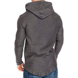 Men Hoodie Sweatshirt Casual Long Sleeve Slim Tops Gym-3