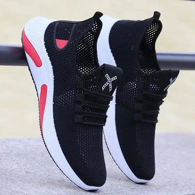 Men's Shoes Summer Breathable Sneakers For Men-Black Rouge-2