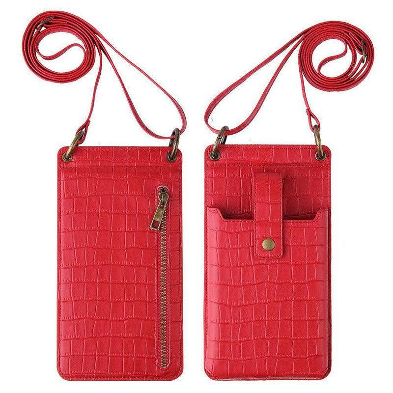 Multi-function Crossbody Bags For Mobile Phone Crocodile-pattern Wallet Card Holder-8