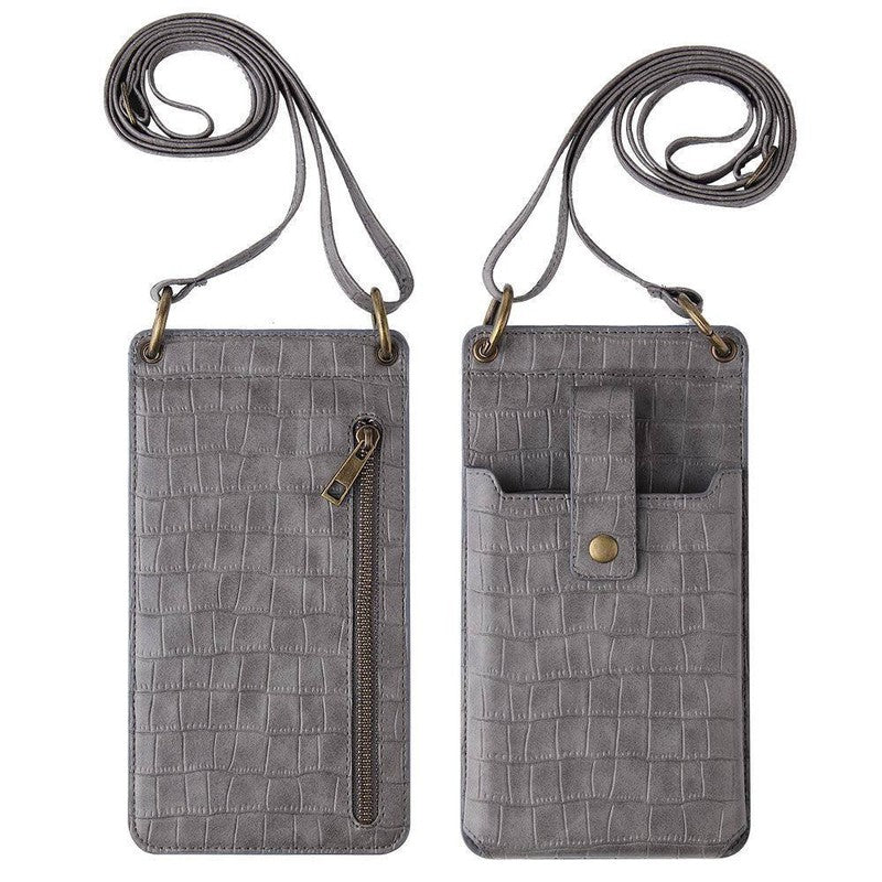 Multi-function Crossbody Bags For Mobile Phone Crocodile-pattern Wallet Card Holder-9