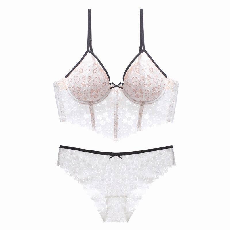 New European and American Sexy Lingerie Thin Cup Camisole-White-6