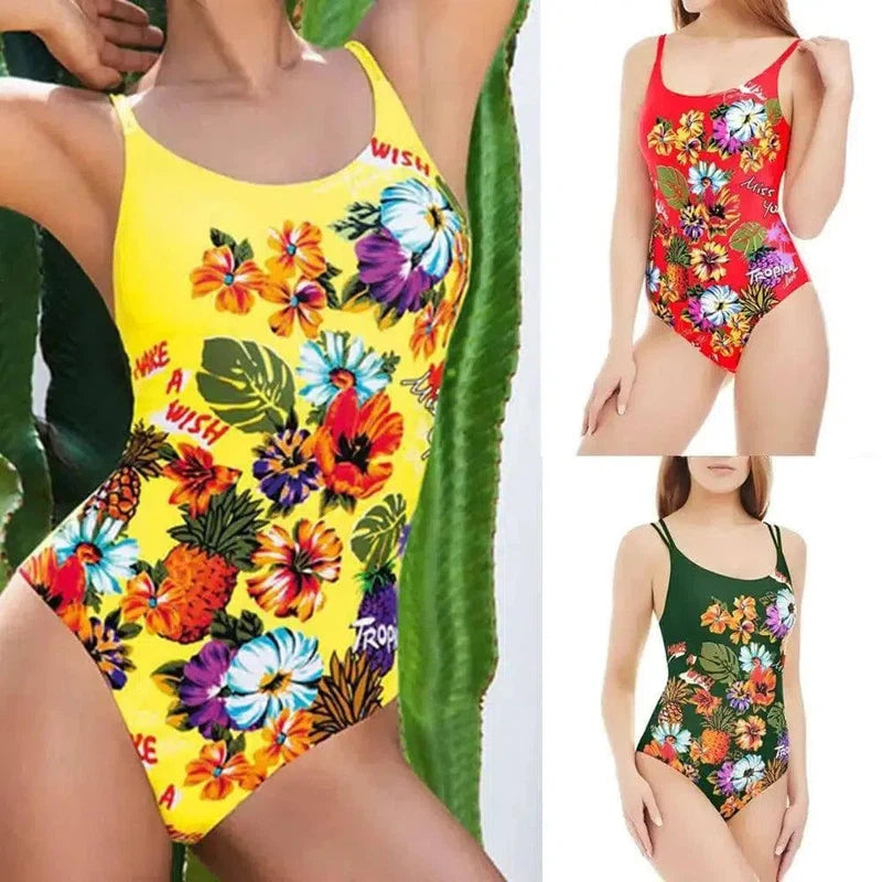 One-piece printed one-piece swimsuit-1