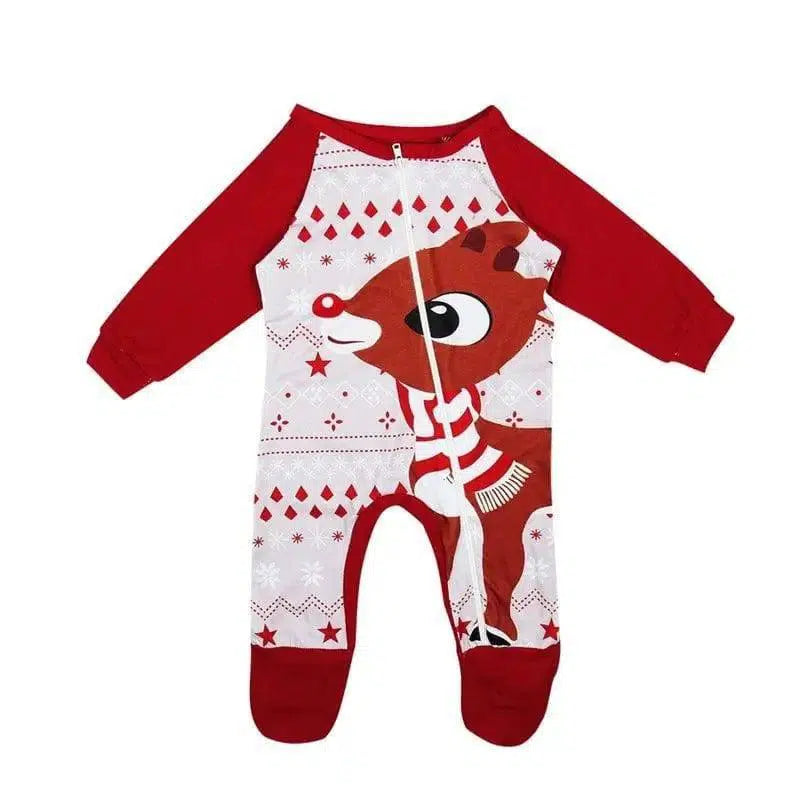 Outfits Christmas Family Matching Pajamas Men Womens Kids-Red-2