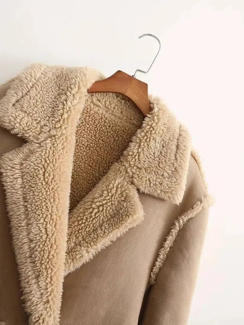 Personality Stitching Fleece Coat Coat Autumn And Winter-8