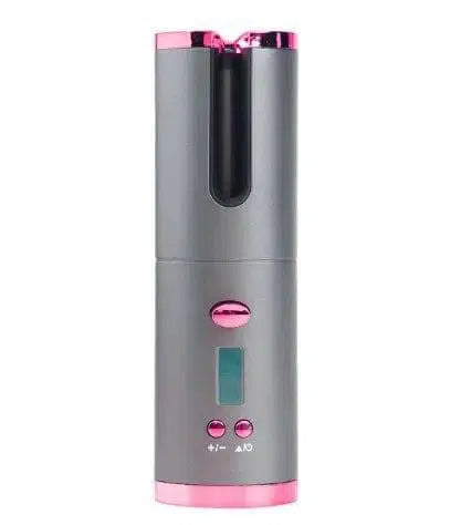 Rechargeable Automatic Hair Curler Women Portable Hair-Pinkgrey-5