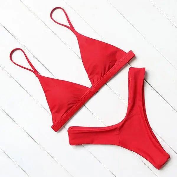 Sexy Bikini Swimsuit Swimwear Women Biquini Push Up Red-23style-14