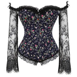 Lingerie Women Corset Bustier Top Overbust-F-6