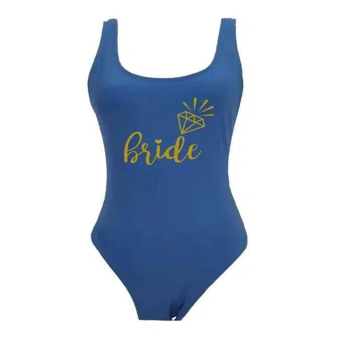 Shou One-piece Swimsuit, Simple And Sexy Backless-Peacockblue-13