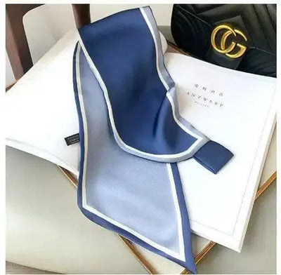 Simple Decorative Oil Painting Ear Scarf-XED5 Dark Blue-14