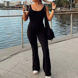 Slim Fit Hip Raise Jumpsuit Backless Exercise Yoga Clothes-8