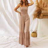 Spaghetti Strap High Waist Jumpsuit For Women-1