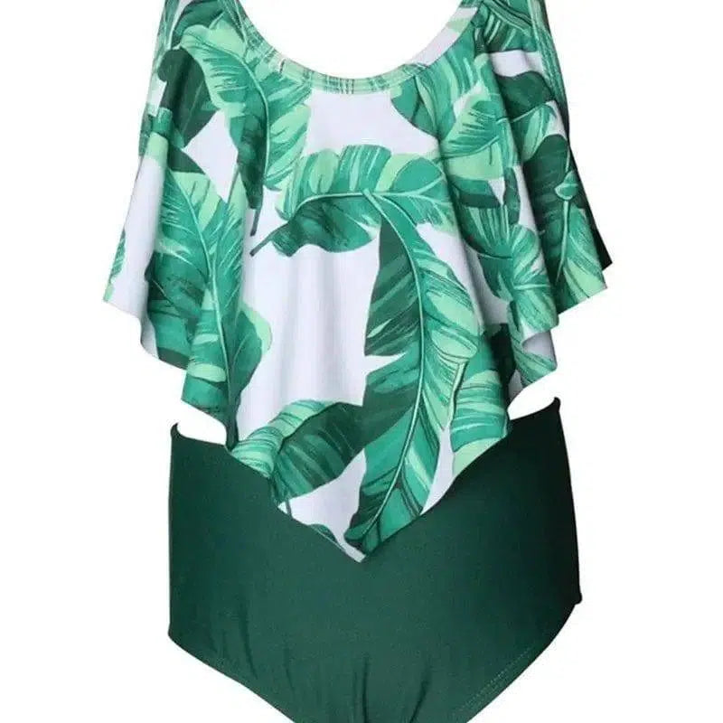 Split swimsuit women's European and American explosion-Green-1