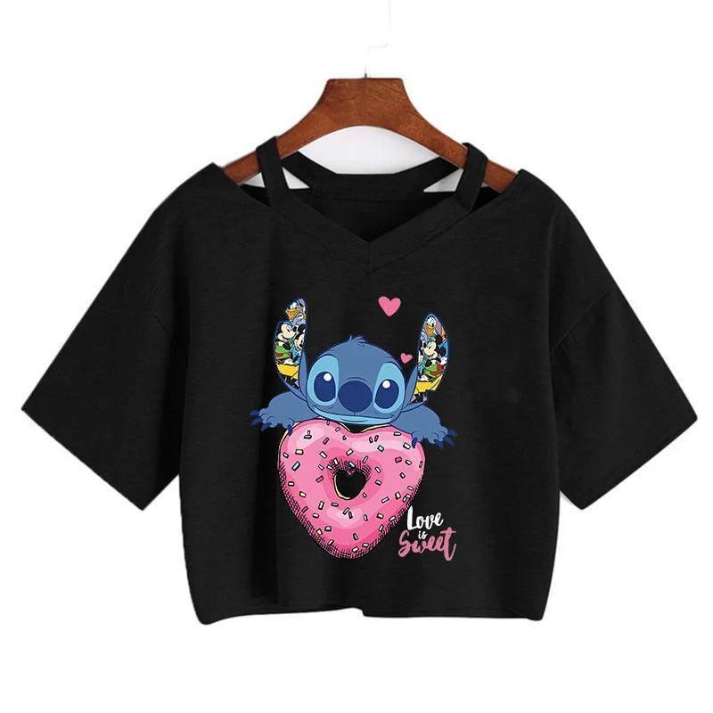 Vibrant Anime Crop Top with Long Sleeves-3