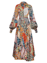 MoaaYina Designer Vintage Print Dress-2