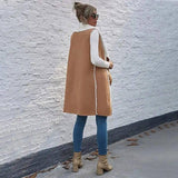 Suede sleeveless jacket-5