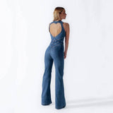 Chic Backless Denim Jumpsuit for Summer-6