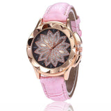 Unique Floral Designer Watch for Women: Trendy Accessory-pink-6