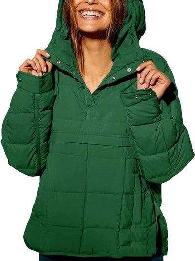 Warm Hoodie Down Jacket Women-3