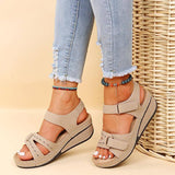 Wedge Sandals Summer Velcro Platform Shoes Women-1