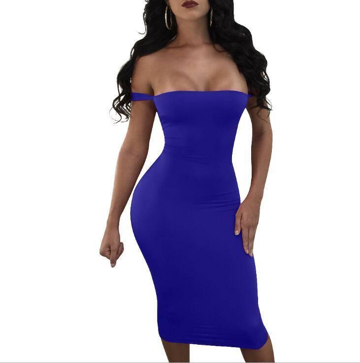 Wholesale Sexy Club Dress Bodycon Dress Women Bandage-Dark Blue-7