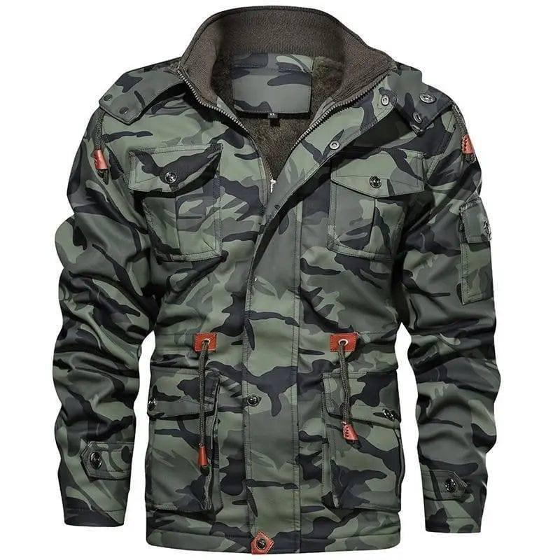 LOVEMI - Lovemi - Winter Men Leather Jacket Thick Military Hooded