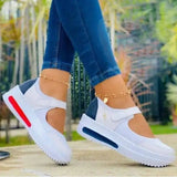 Women Fashion Vulcanized Sneakers Platform Solid Color Flats-4