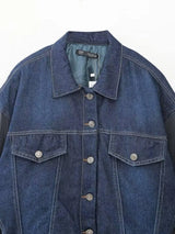 Women's Casual Patchwork Denim Pilot Jacket Coat-5