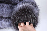 Women's Fashionable Fox Fur Splicing Short Coat-9