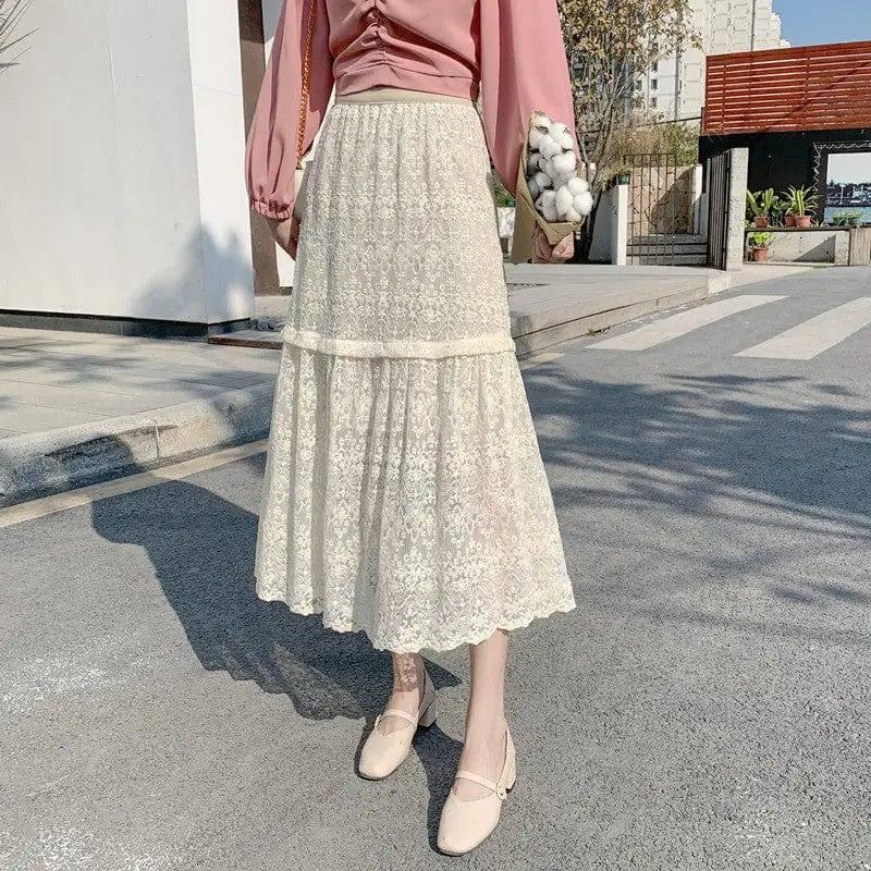 Women's High Waist Slimming Midi Skirt-6