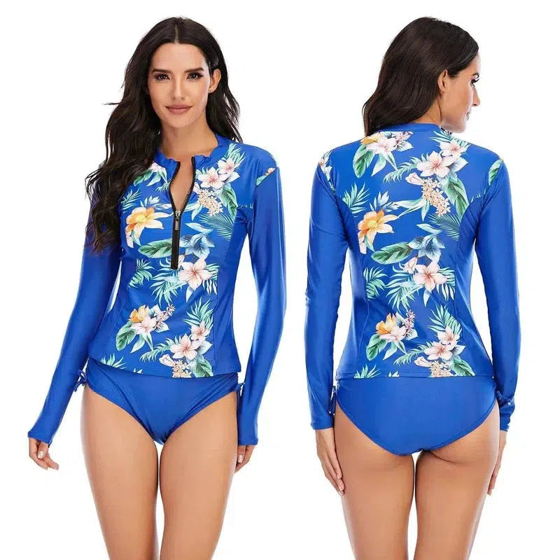 Women's long sleeve slit swimsuit-4style-10