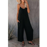 Women's Loose Sleeveless Jumpsuits Romper Jumpsuit With-Black-3