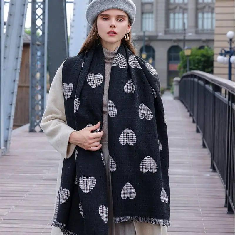 Women's Love Print Mid-length Scarf-3