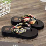 Women's Summer Fashion EVA Slipper Bohemian Satin Ribbon-Black-3