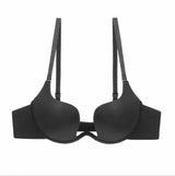 Women's Wedding Lingerie Evening Push Up Invisible Bra-Black-4