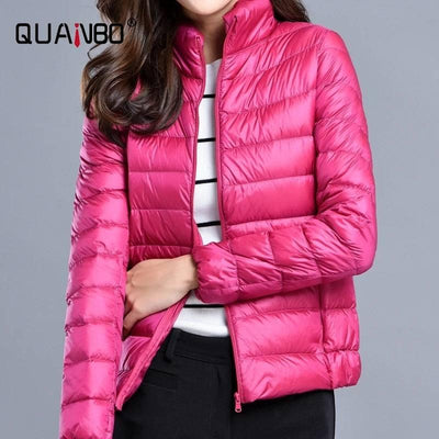 Women Spring Jacket Fashion Short Ultra Lightweight Packable-10