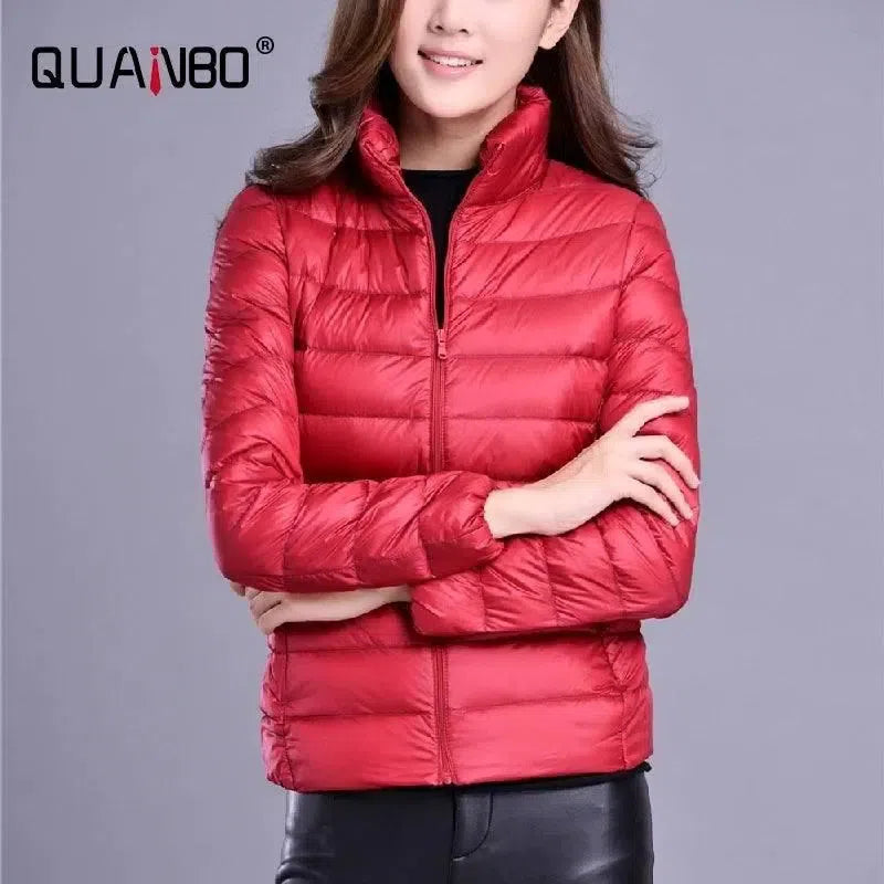 Women Spring Jacket Fashion Short Ultra Lightweight Packable-7