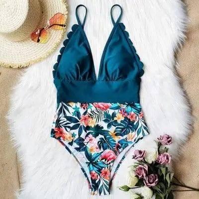 Women swimwear Swimsuit Bikini Plus Size OnePiece-7