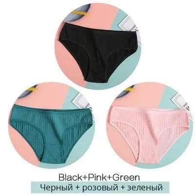 Women Underpants Solid Girls Briefs Sexy Female Lingerie-H-18