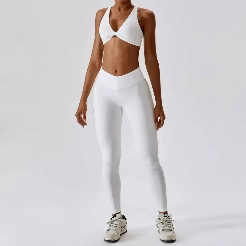 Seamless White Leggings for Women-Swan White-1-1