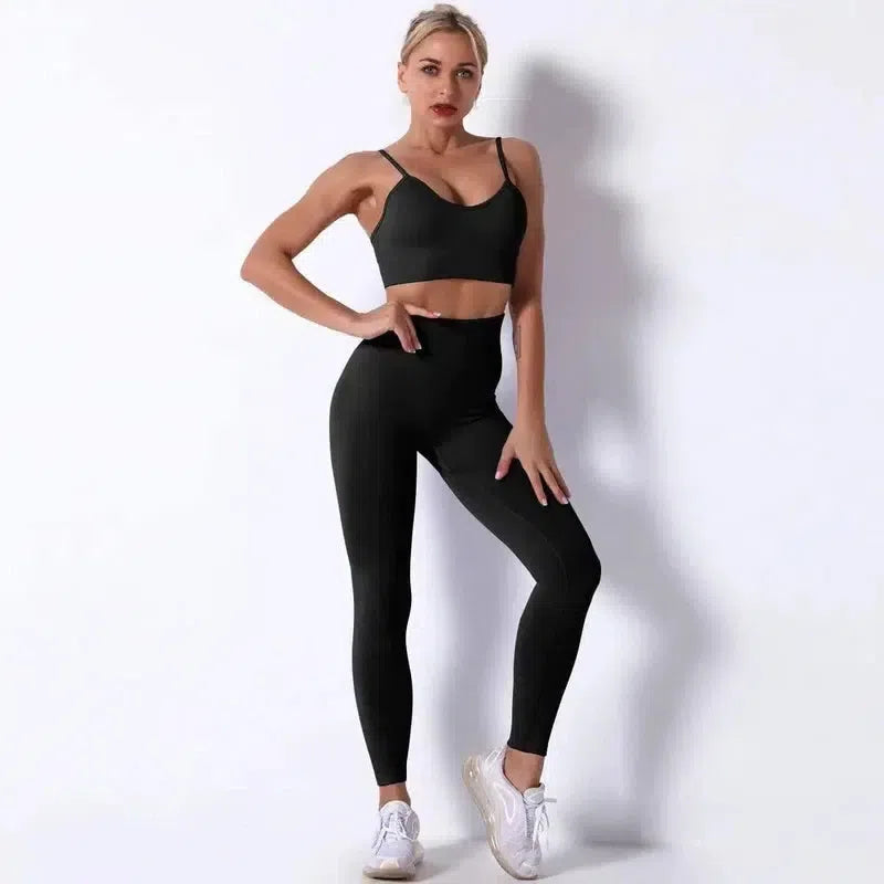 Yoga Pants Fitness Running Yoga Clothes Sports-Black-6